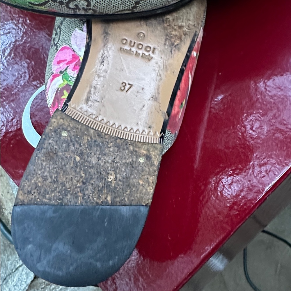 Gucci Women's Floral Loafers - Pink and Green - Picture 10 of 11